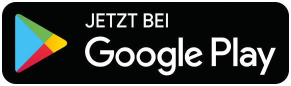 Logo von Google Play mit dem Text 'Jetzt bei Google Play' in weißer Schrift auf schwarzem Hintergrund. In der Trommsdorff Apotheke in Erfurt